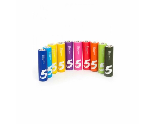 Батарейки ZMI ZI5 AA rainbow alkaline battery 10шт, в чехле