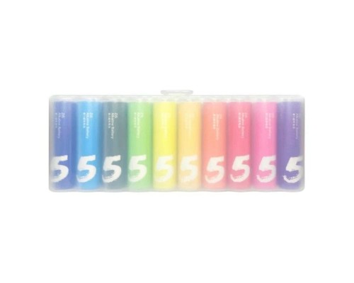 Батарейки ZMI ZI5 AA rainbow alkaline battery 10шт, в чехле