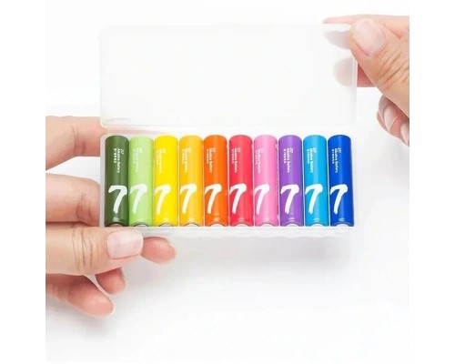 Батарейки ZMI ZI7 AAA rainbow alkaline battery 10шт, в чехле