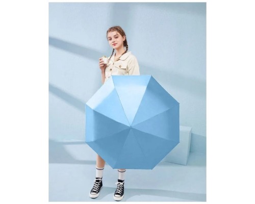 Мини-зонт Xiaomi ZUODU Capsule, механика, чехол в комплекте, голубой