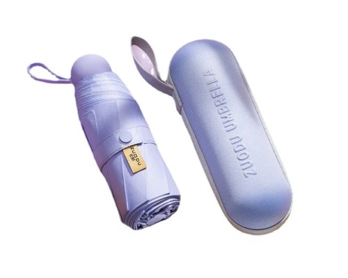 Мини-зонт Xiaomi ZUODU Capsule, механика, чехол в комплекте, фиолетовый