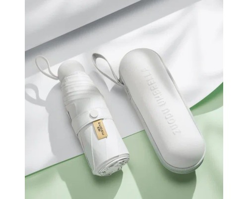 Мини-зонт Xiaomi ZUODU Capsule, механика, чехол в комплекте, белый