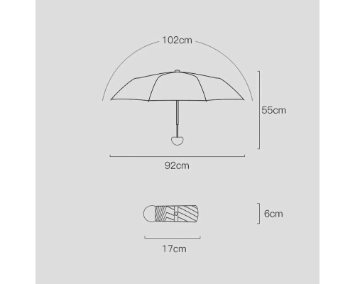 Мини-зонт Xiaomi ZUODU Capsule, механика, чехол в комплекте, белый