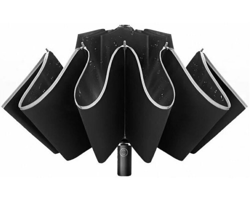 Зонт Xiaomi ZUODU LED, автомат, 2 сложения, купол 105 см., 10 спиц, обратное сложение, чехол в комплекте, черный