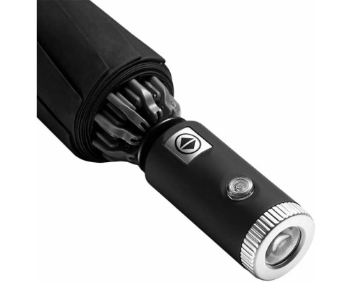 Зонт Xiaomi ZUODU LED, автомат, 2 сложения, купол 105 см., 10 спиц, обратное сложение, чехол в комплекте, черный