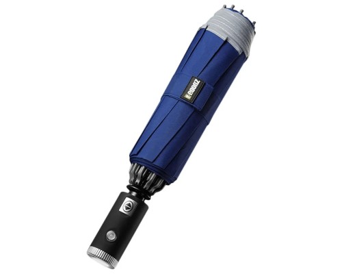 Зонт Xiaomi ZUODU LED, автомат, 2 сложения, купол 105 см., 10 спиц, обратное сложение, чехол в комплекте, синий