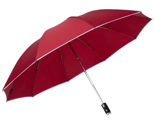 Зонт Xiaomi ZUODU LED, автомат, 2 сложения, купол 105 см., 10 спиц, обратное сложение, чехол в комплекте, красный